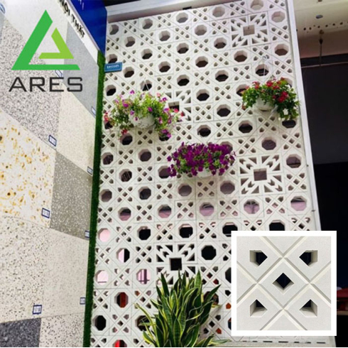 Gạch Bông Gió Trắng ACB 15 - Hình Lục Giác